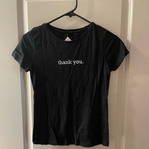 Black t shirt. New warn new with tags